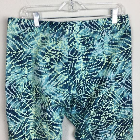 Soft Surroundings Green Print Pull On Pants Petite Large - Picture 5 of 8